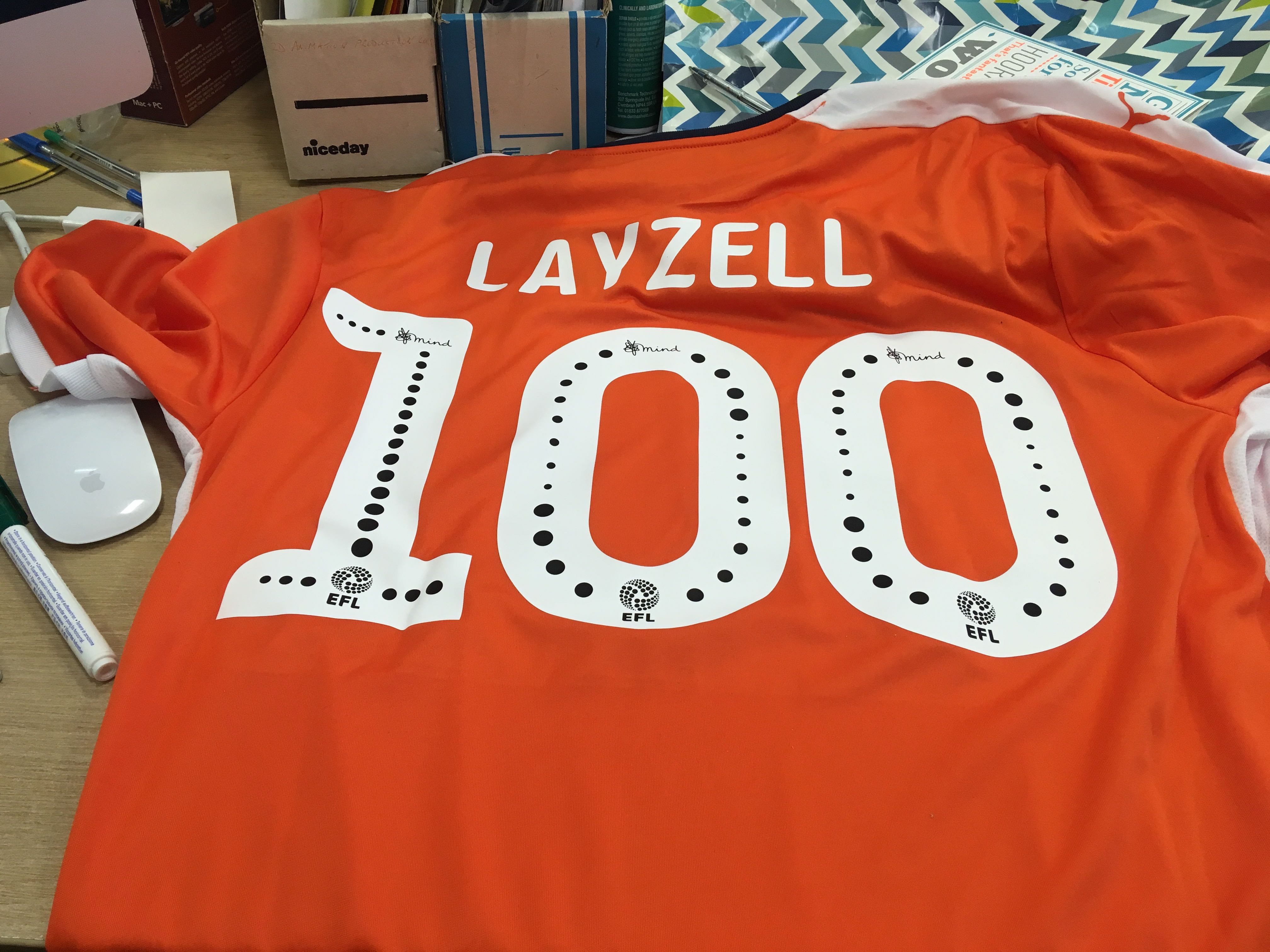Luton Town 100th top back